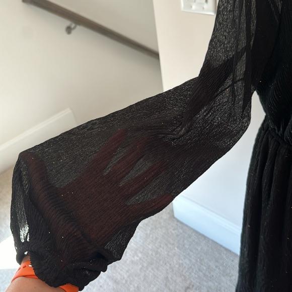 Fabulous Glittered Knit Ruffle Detailed Tiered Maxi Dress - Picture 4 of 7